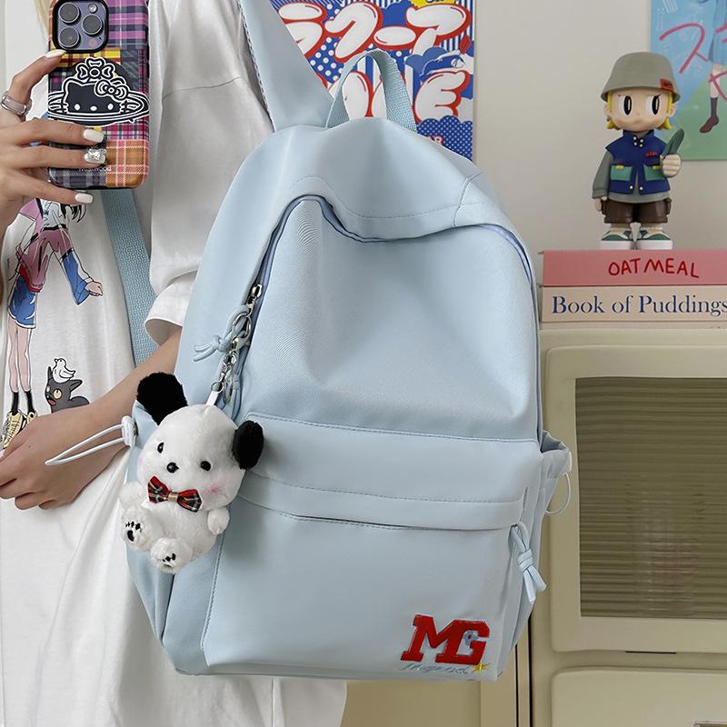 Schoolbag1011 New American Vintage Letter Embroidered Backpack for Middle and High School Students Versatile Large Capacity Lightweight Travel 