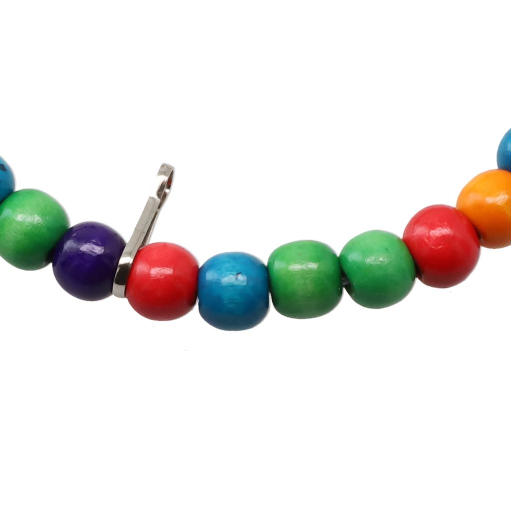 Bird Swing Toy Parrot Cage Toy Natural  Perch With Plastic Beads