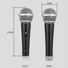 Fujirec Dynamic Microphone with XLR Phone Cable, Wired Handheld Microphone for Vocals, Narration, Karaoke, and DTM, with Switch, Unidirectional