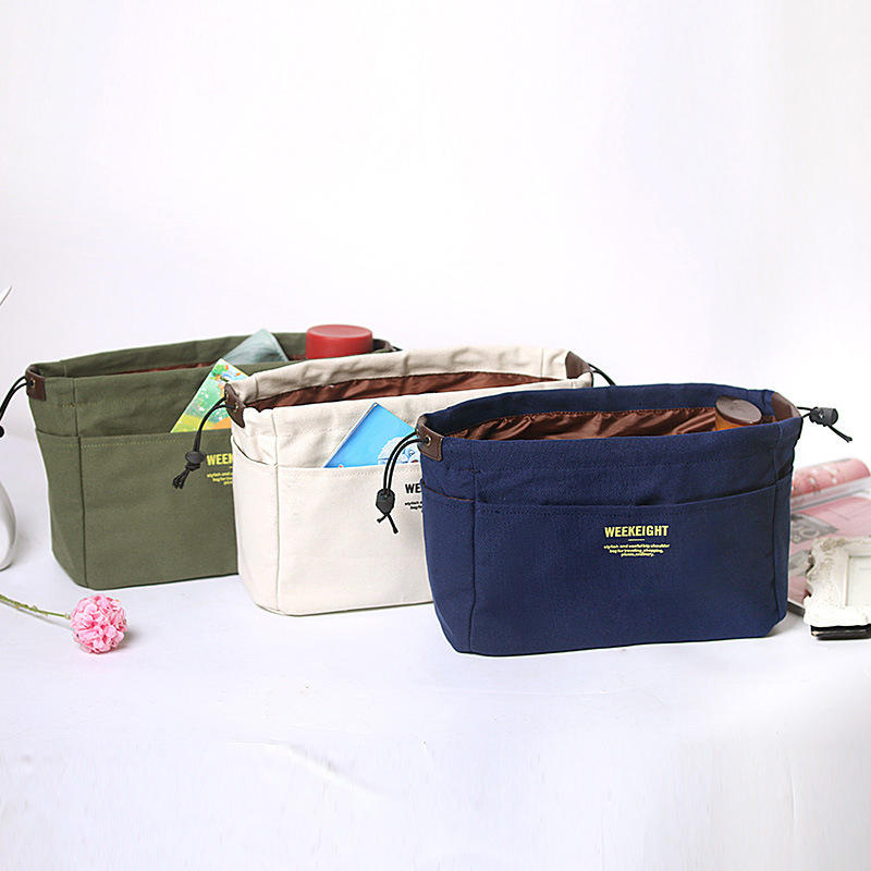 1Pc Polyester Simple Drawstring Storaging Organizers Multi-Pockets Liner Bags Lightweight Portable Travel Storage Bag