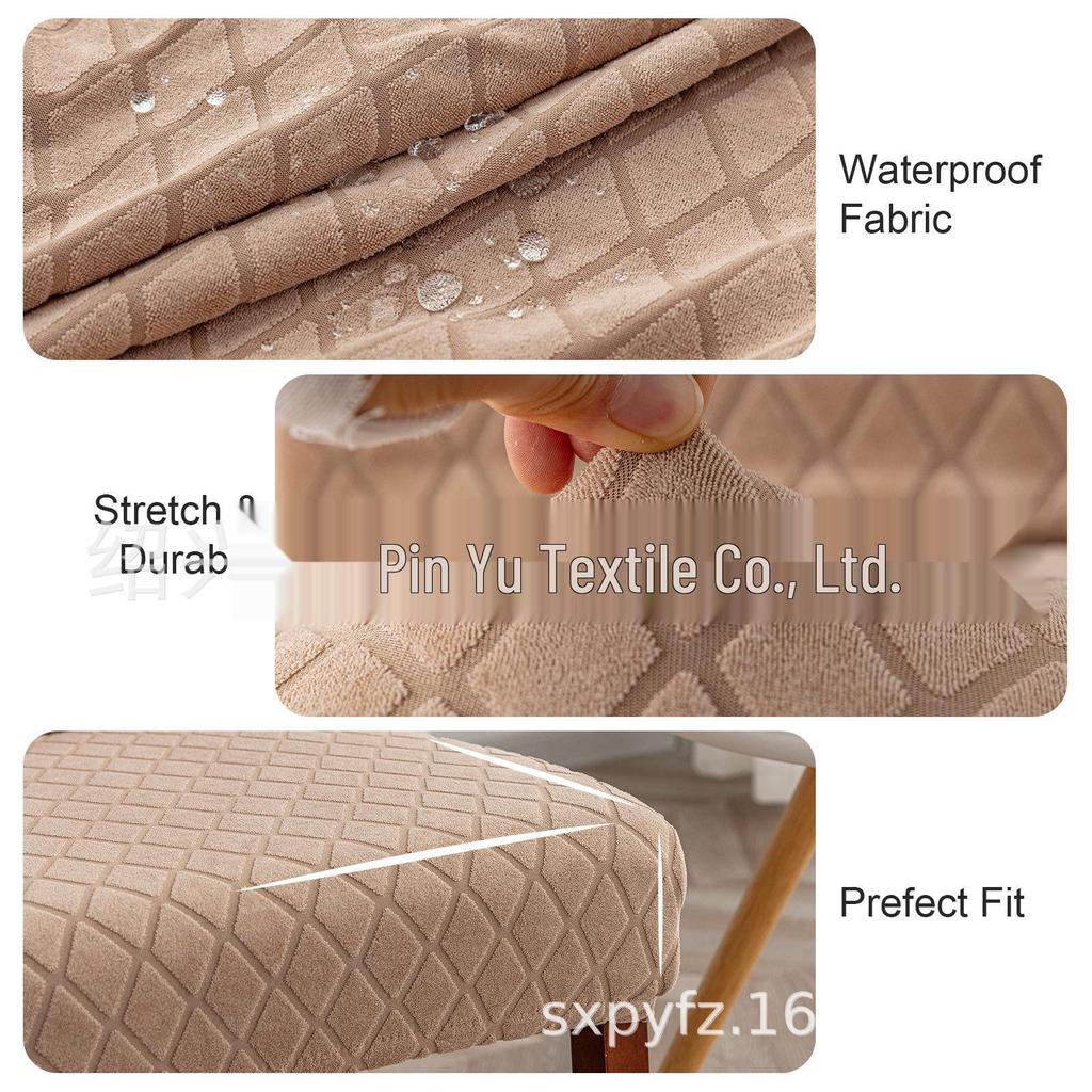 Waterproof Parallelogram Jacquard Dining Chair Cover