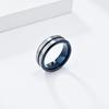 8mm Slotted Tungsten Steel Ring for Men Fashionable Light Luxury Personalized Two Tone Tungsten Gold Scratch Resistant Accessory