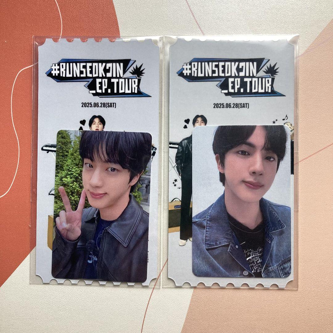 

[USED] BTS 6/28 RUNSEOKJIN_EP.TOURE JIN trading cards (2 pieces)