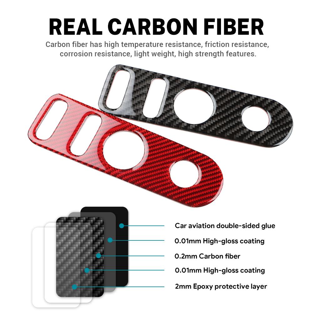 Real Carbon Fiber Sticker For Seat Leon Altea 2005 2006 2007 2008-2010 2011 2012 For Toledo 2005-2009 LHD RHD Car Door Lock Gear