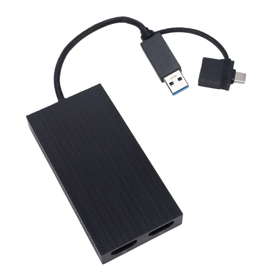 USB 3.0 Or USB C To Dual HD Splitter 2 In 1 USB To HD Output Adapter Support 4K 2K Extended Display for PC Laptop
