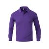 Mens Long Sleeve Casual Solid Color Polo Shirt Plus Size