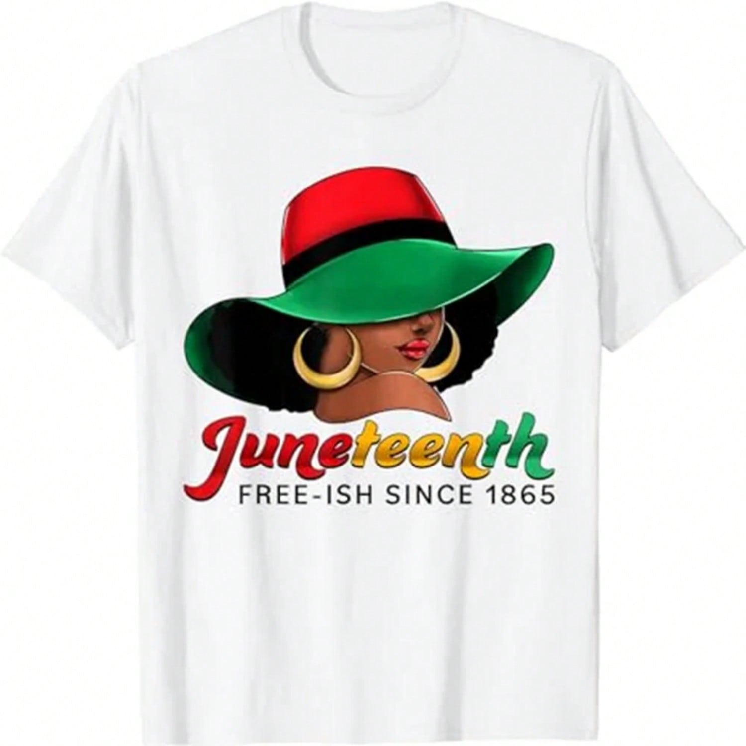 Juneteenth Shirts Women Celebrating Freedom Day 1865 T-Shirt Stylish Graphic Crew Neck T-Shirt Comfy unisex Short Sleeved Top S разноцветный