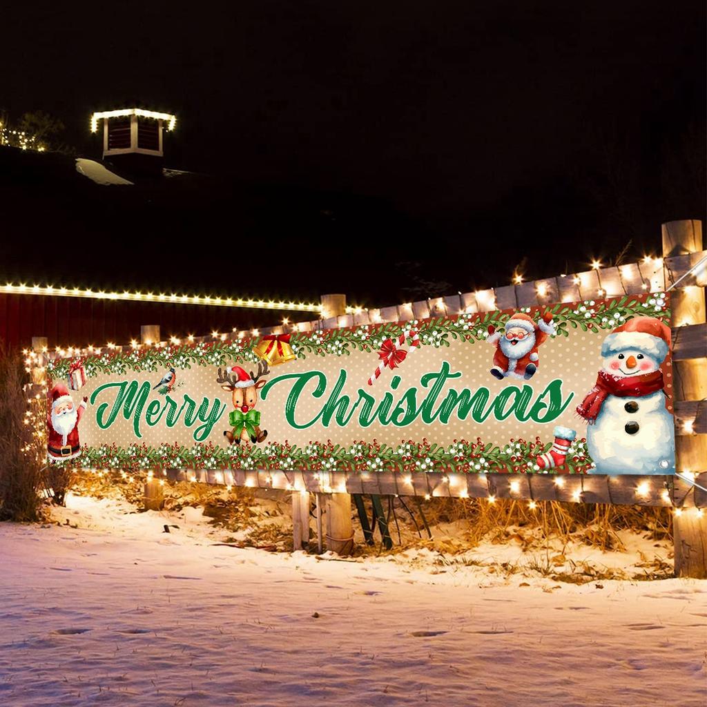 Christmas Outdoor Banner Merry Christmas Decorations For Home 2026 Navidad Kerst Xmas Decor Noel Kerst Happy New Year Gift 2026