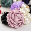 Monoceros Lady Girl Chic Słodki kwiat róży Faux Pearls Opaska do włosów Kucyk Opaska do włosów