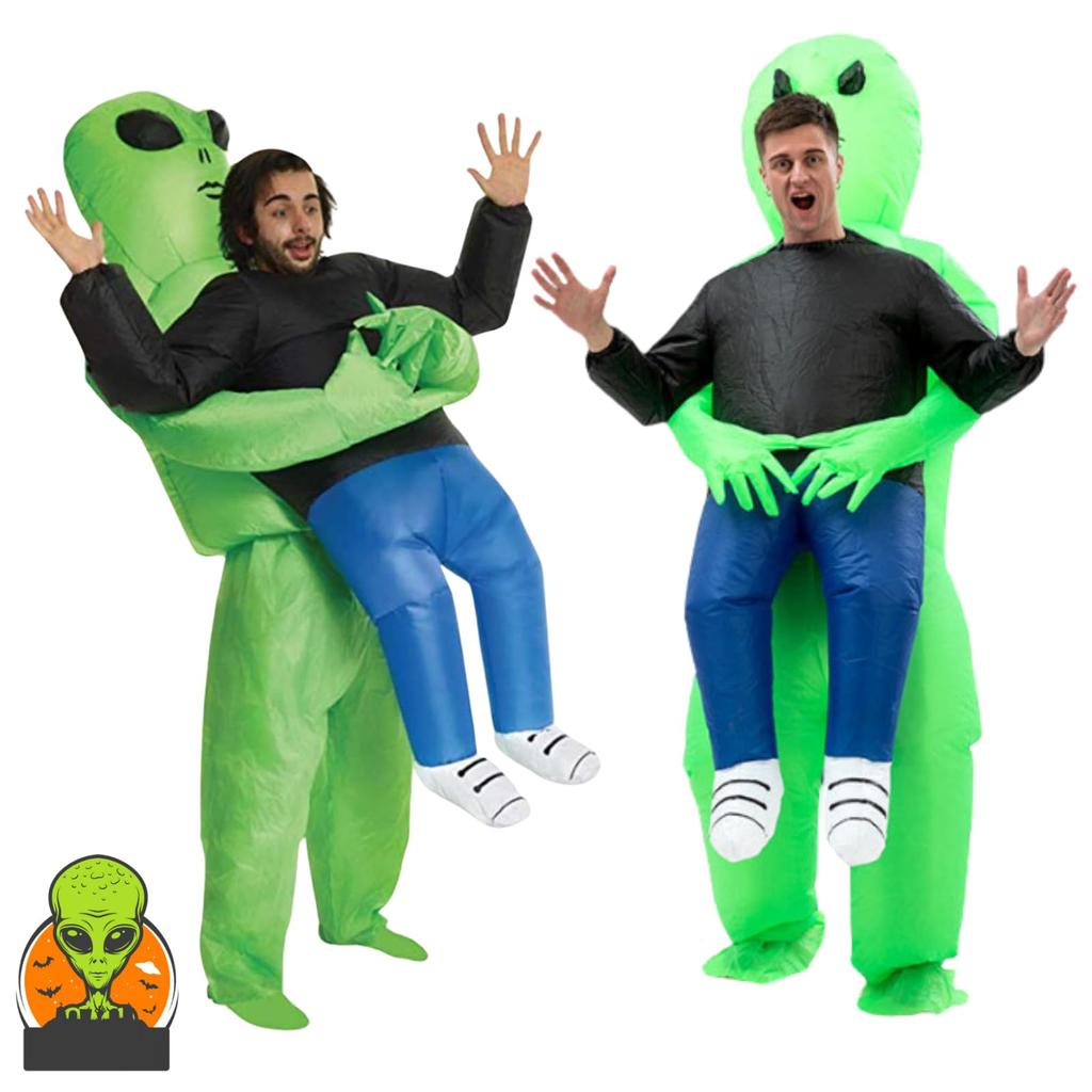 NWorld Adult Alien Kigurumi Costume with Blower, Perfect for Halloween, Christmas, or Cosplay