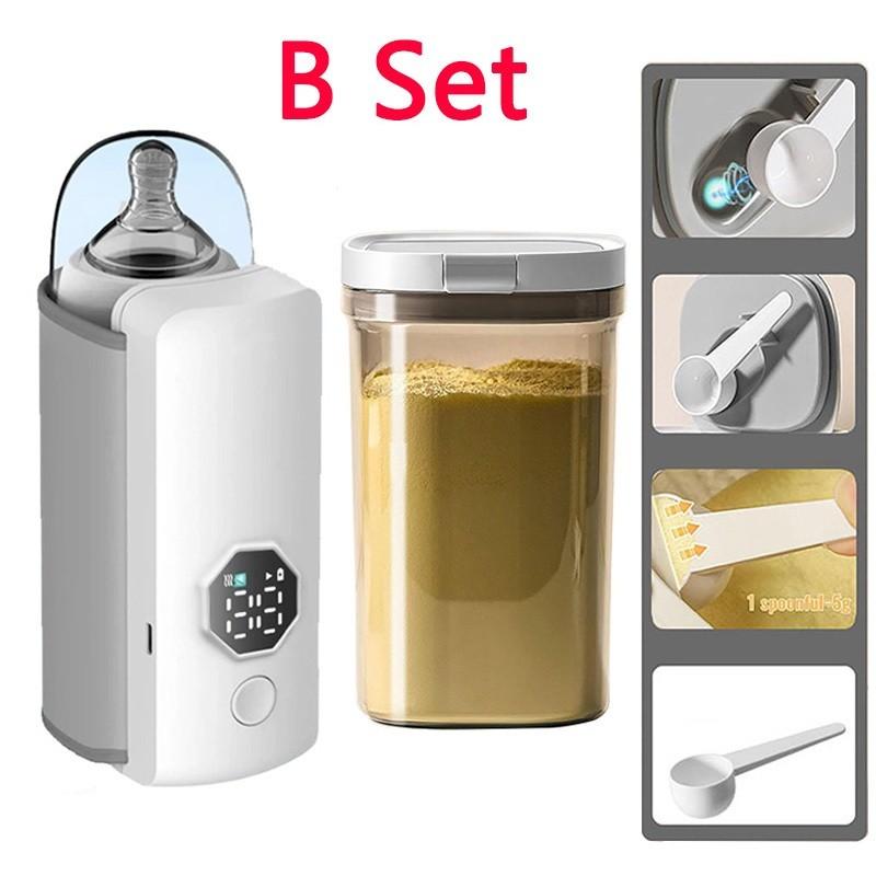 Wireless Portable Milk Bottle Warmer 37-55° Adjust Temperature Baby Warmer Bottle USB Rechargeable LED Display Milk Warmer