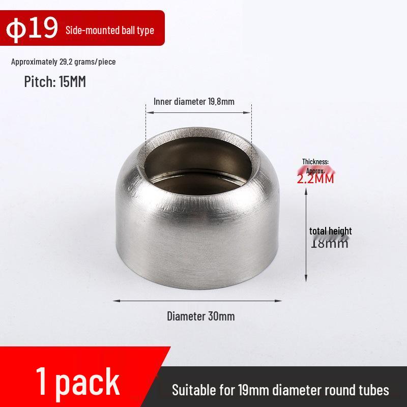 Stainless Steel Wardrobe Hanging Rod Flange Seat for Curtains, Towels, and Clothes Drying