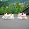 Kiss Face Rabbit Kitten Doll Car Decor Funny Resin Ducks Frogs Figurines Car Interior Dashboard Cute Car Accessories