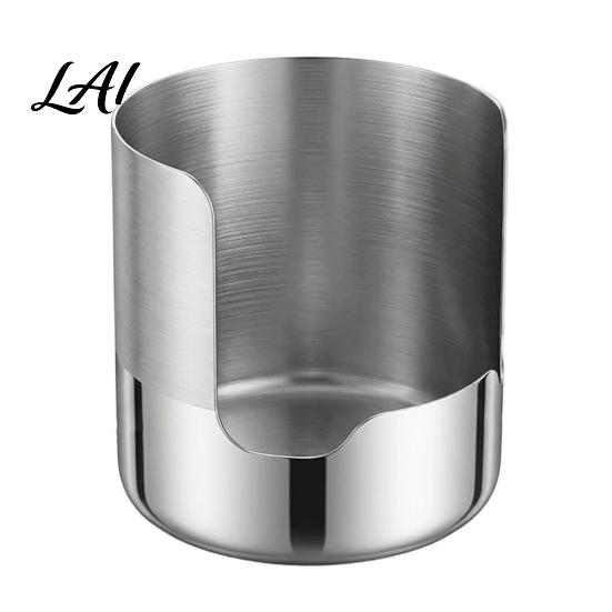 Silbernes Metall Küchengerät Edelstahl Topfdeckel und Löffelhalter 2-in-1 Vertikaler Utensilienplatzsparender Werkzeug Organizer Halter Platzsparend