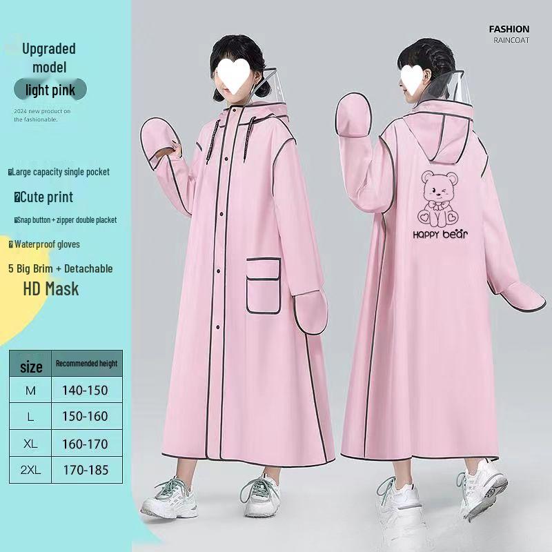 Full-Length Rainproof Poncho for Adults - Unisex Raincoat for Electric Car or Bicycle Riding