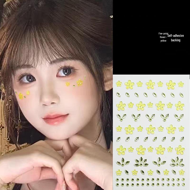 Children's Day Butterfly Fairy Face Stickers: Adhesive-Free, Self-Adhesive Diamond Stickers for Stage Makeup and Concerts