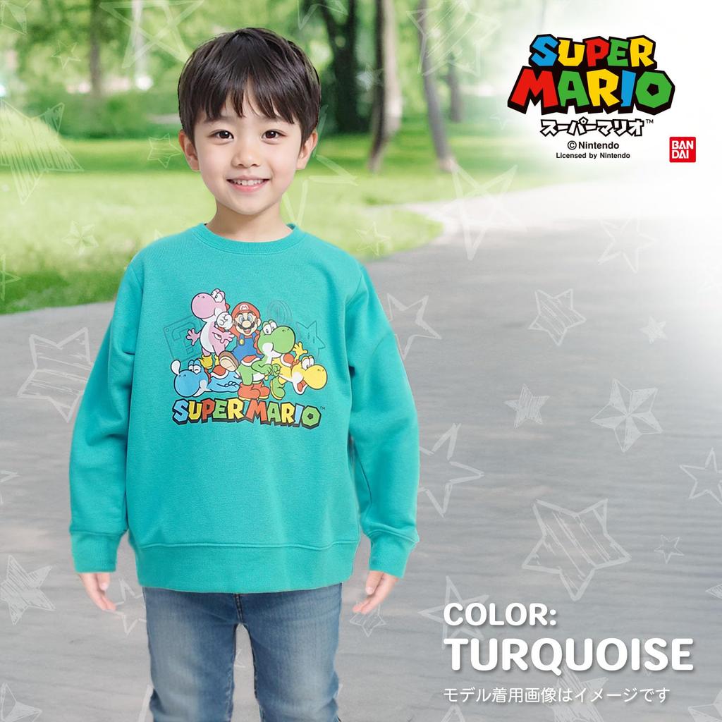 Fine Plus Super Mario Sweatshirt, Mario, Luigi, Yoshi, Long Sleeve, Fleece Lining