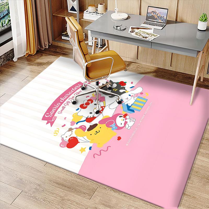Sanrio My Melody and Kuromi Printed Absorbent Washable Carpet, Non-Slip Bathroom Mats, Kitchen Rugs, Yoga Mat,Living Room Entrance, Camping Picnic Rug