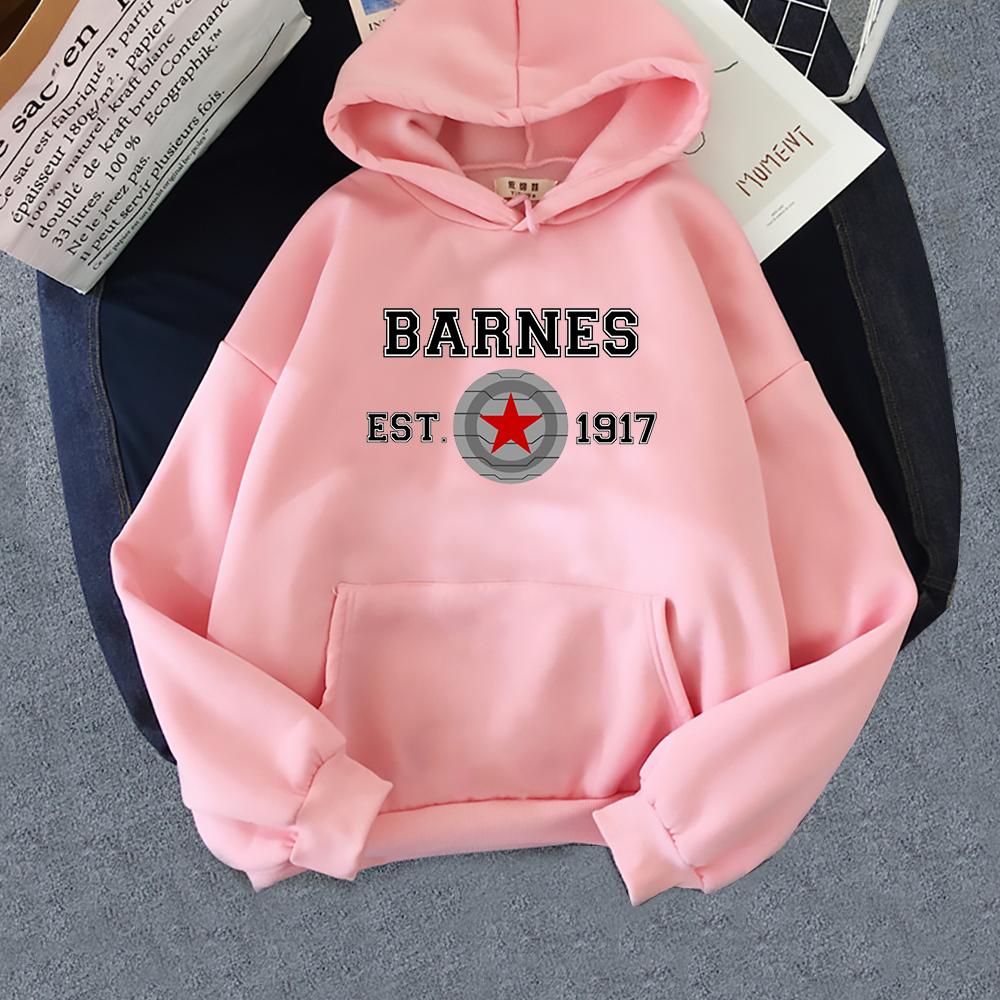 Hoodies Sweatshirts Vintage Winter Barnes 1917 Letter Print Hoody Women Kawaii Clothes Hip Hop Casual Unisex Streetwear Itself Tops