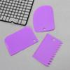 3Pcs Cream Scraper Suit DIY Kitchen Straight Arc Tooth Shape Cream Bread Cutter Plastic Cake Pasty Scraper Baking Fondant Tools