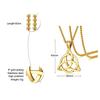 Vnox Viking Celtic Knot Necklaces for Men Stainless Steel Triple Knot Pendants Casual Male Jewelry with 24" Box Chain