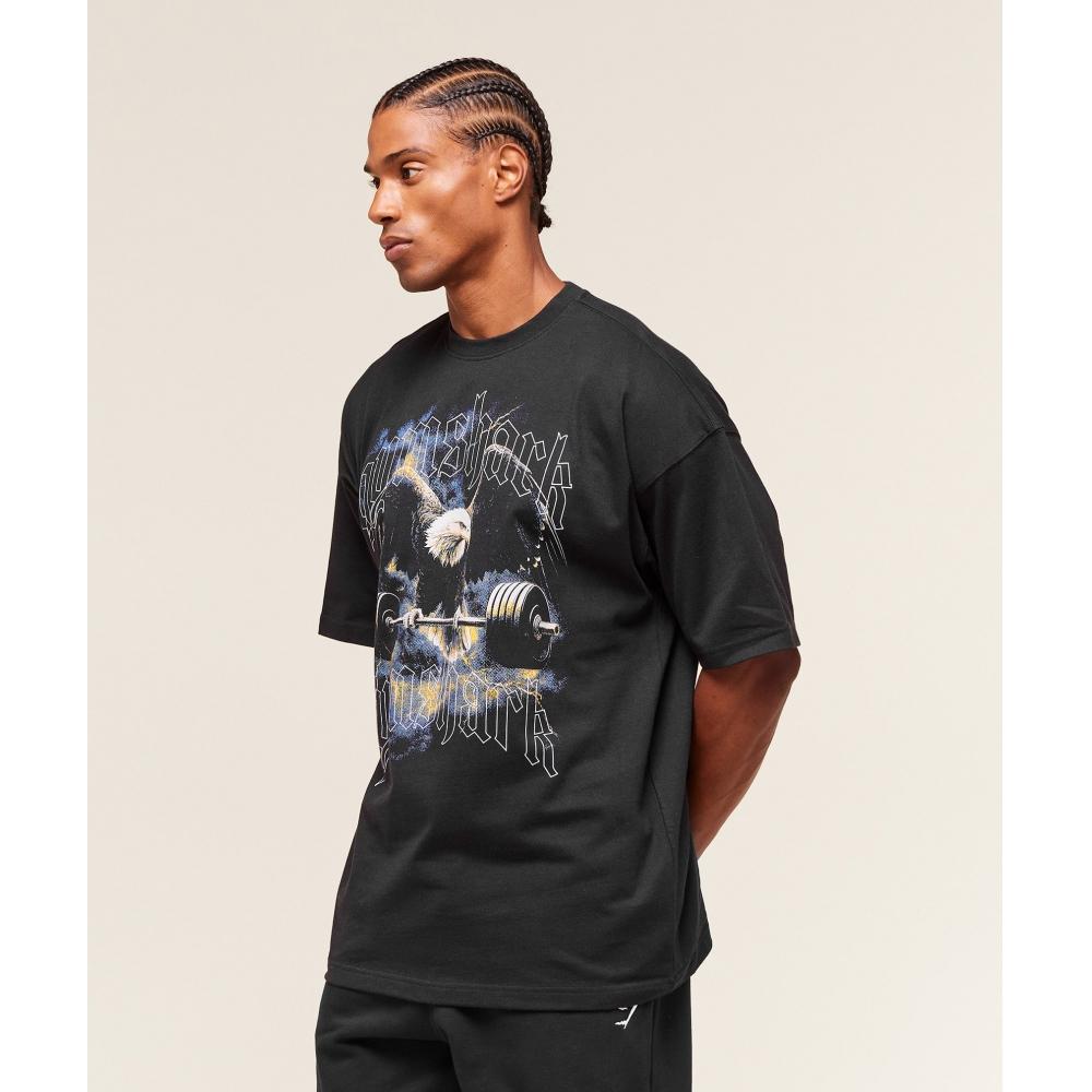 Gymshark Eagle Graphic T shirT Black A3c4l Bb2j