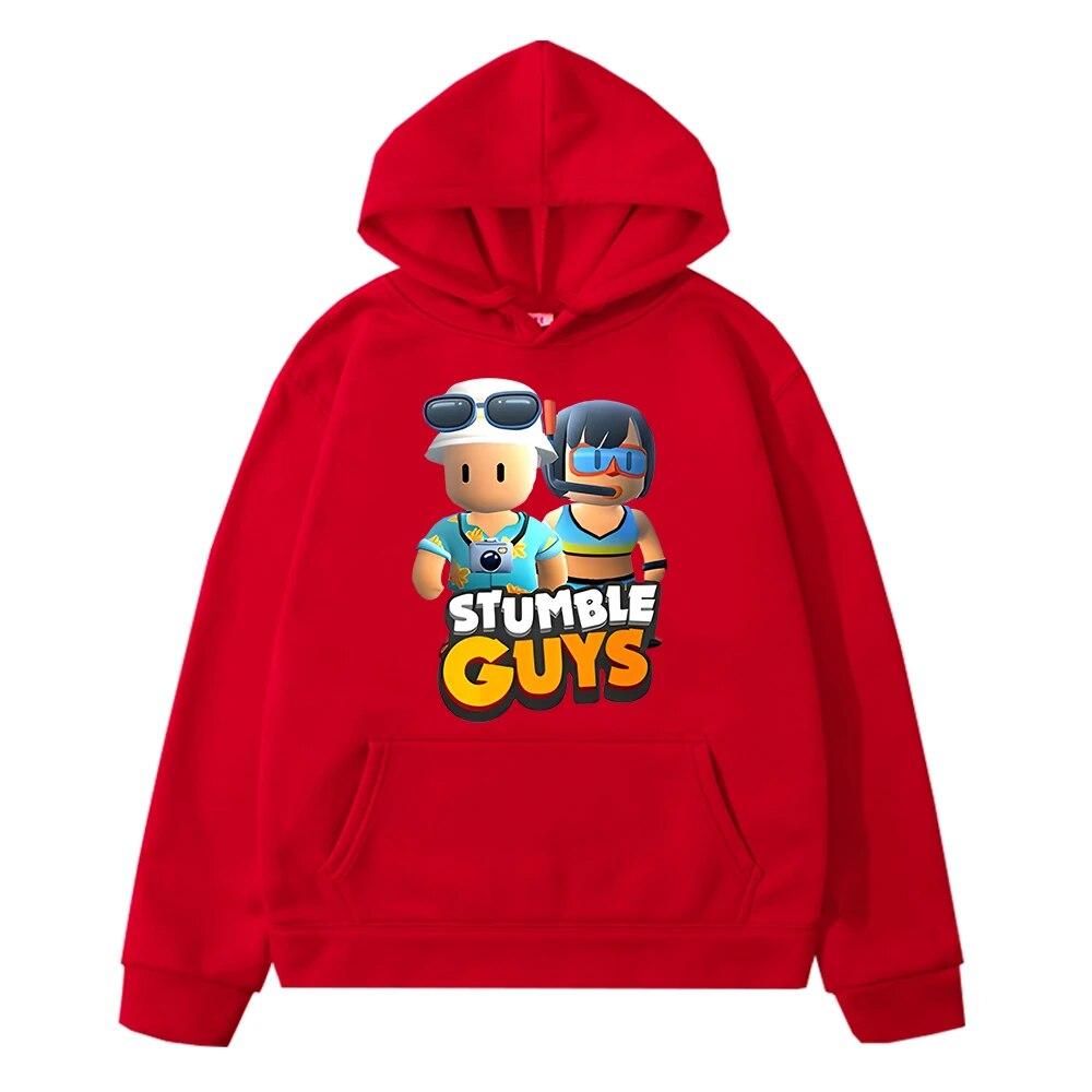 

Толстовка с капюшоном Stumble Guys Game Kawaii в стиле аниме y2k sudadera, флисовый пуловер, повседневная куртка для мальчиков, осенние толстовки с капюшоном, детская одежда для девочек