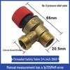 Universal Brass Pressure Relief Valve for Wall-Mounted Boilers, 4 Points, 3 Bar
