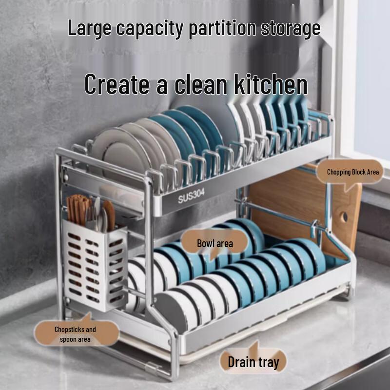 Kitchen Countertop Dish Drying Rack