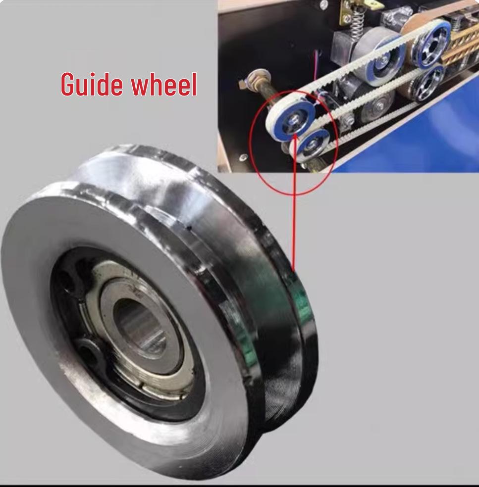 Направляющее колесо и зубчатый ремень 770/900 для запайщика непрерывной пленки (Черный трапециевидный направляющий ремень)