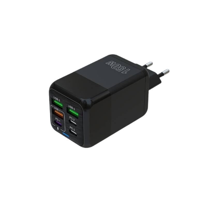 150W Multi-Port Charger: 3PD+3USB for Apple, Huawei, and More Fast Charging