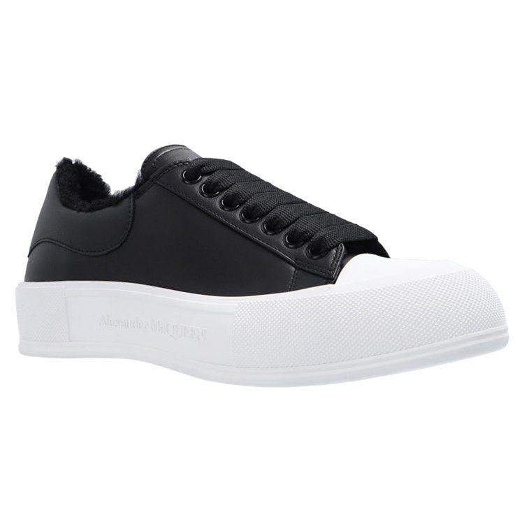 Alexander McQueen Deck Low top Stylish Skateboarding Shoes Women's Black 685683WIABL1070