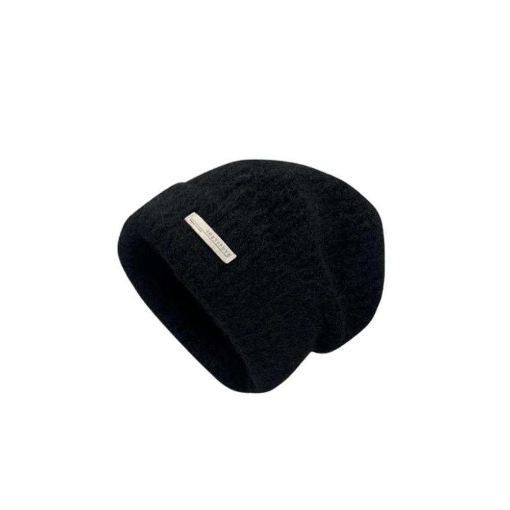 All-match Knitted Pullover Hat Korean Style Brimless Beanie Cap Streetwear Plush Woolen Hat  Girls