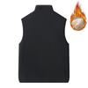 Colete de pele de cordeiro masculino: Quente, forrado de veludo, gola alta, grosso, casual, versátil, moderno, tamanhos grandes.