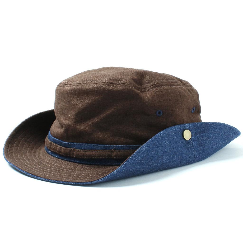 Basic Enchi Linen Denim Hat Linen Extra Large Regular Big Brown - Hat, Size, Size, Men's & Women's, Size,