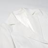2025 Women's Fashion Double-Breasted Black & White Waist-Cinching Suit Jacket