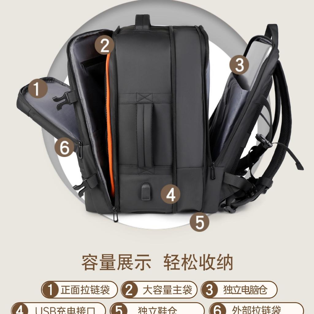 Schoolbag Multifunctional Backpack Men's Business Travel Computer Luggage Bag Large Capacity Work Commuter Outdoor Travel Backpack