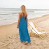 Damen Kurzarm Strandkleid Freizeitkleid
