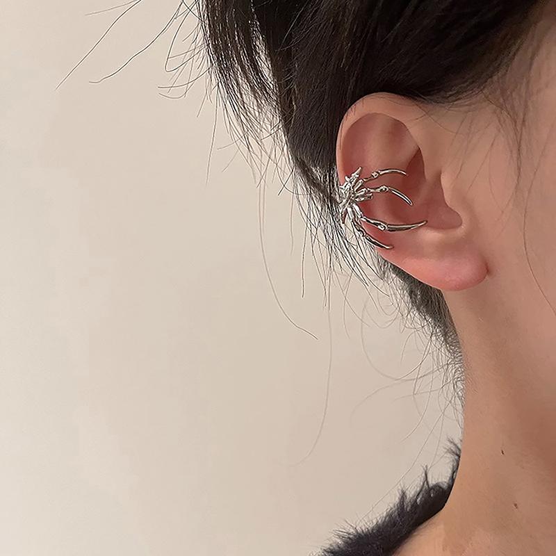 Gotik Punk Vintage Örümcek Kulak Kemiği Klipsi Kişilik Hip Hop Böcek Küpeler Kadın Kızlar İçin Parti Festival Takıları