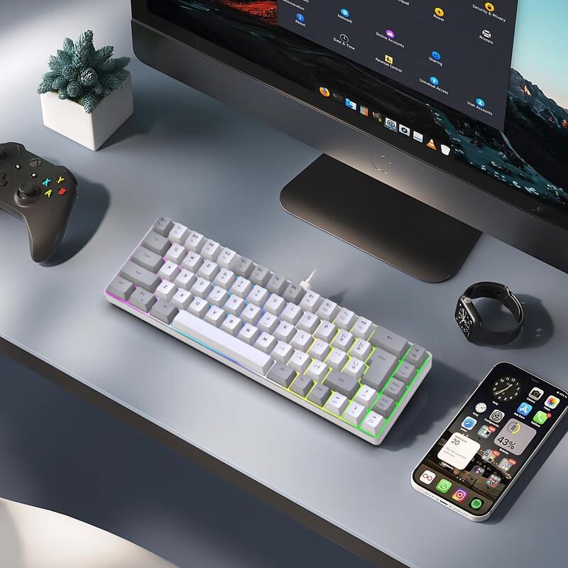 Y-FRUITFUL K701 68-Key Detachable Wired RGB Keyboard