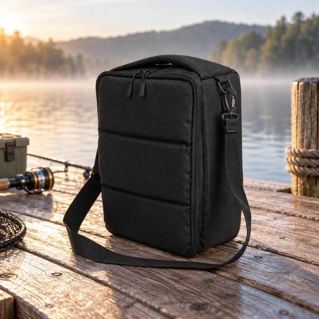 Padded Fishing Reel Bag with Internal Dividers Waterproof Storage AbrasionResistant
