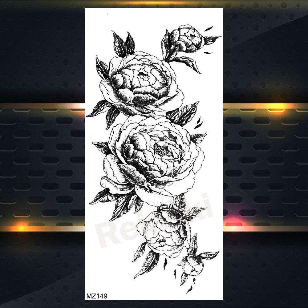 Adler Temporäre Tattoos für Männer Frauen Wolf Schwarz Tier Tattoo Tiger Wald Elch Geometrie Berg Fake Tatoo Skorpion Hände Arm