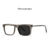 Large Square Metal Frame Hyperopia Prescription Photochromic Anti Blue Light Reading Glasses for Men 0 to +600