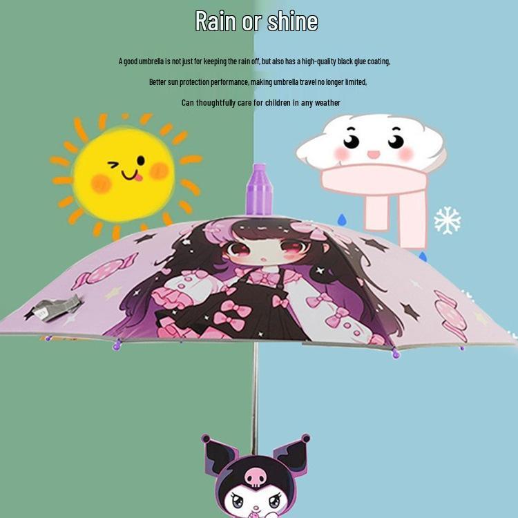 Automatic Dual-Use Kids' Umbrellas - Princess Design for School and Kindergarten