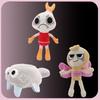 Dandy’s World Plush Shrimpo and Glisten Plush Toy Movie Stuffed Animals Cute Anime Pebble Dog Doll Toys for Kids Birthday Gift