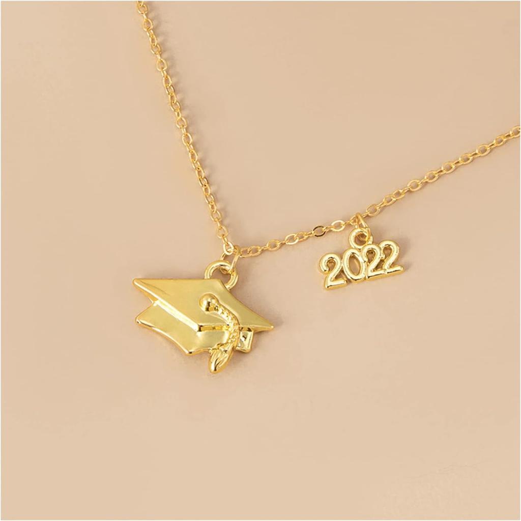 MIFYNN Graduation Gifts for Her 2023 Initial Necklaces Graduation Cap Pendant Graduation Necklace High School College Graduation Gifts for Her