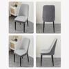 High-elastic Dining Chair Cover Anti-slip Curved Integrated Seat Cover Soft Jacquard Backrest Protector for Home Decoration