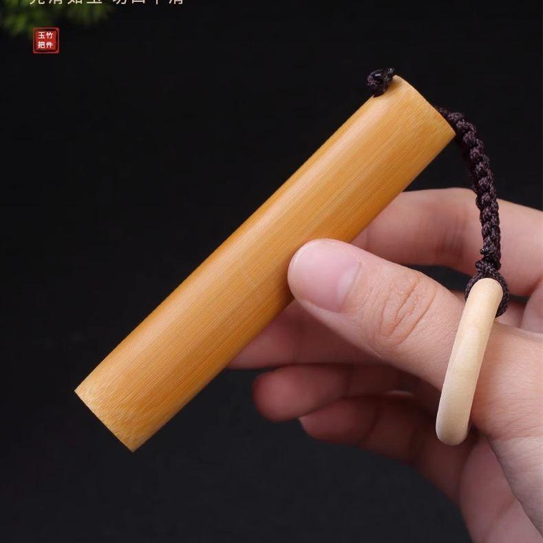 Solid Bamboo Handle Piece, Jade Bamboo Decorative Piece, High-quality Collectible Bamboo with Dense Old Material, Bamboo Joints