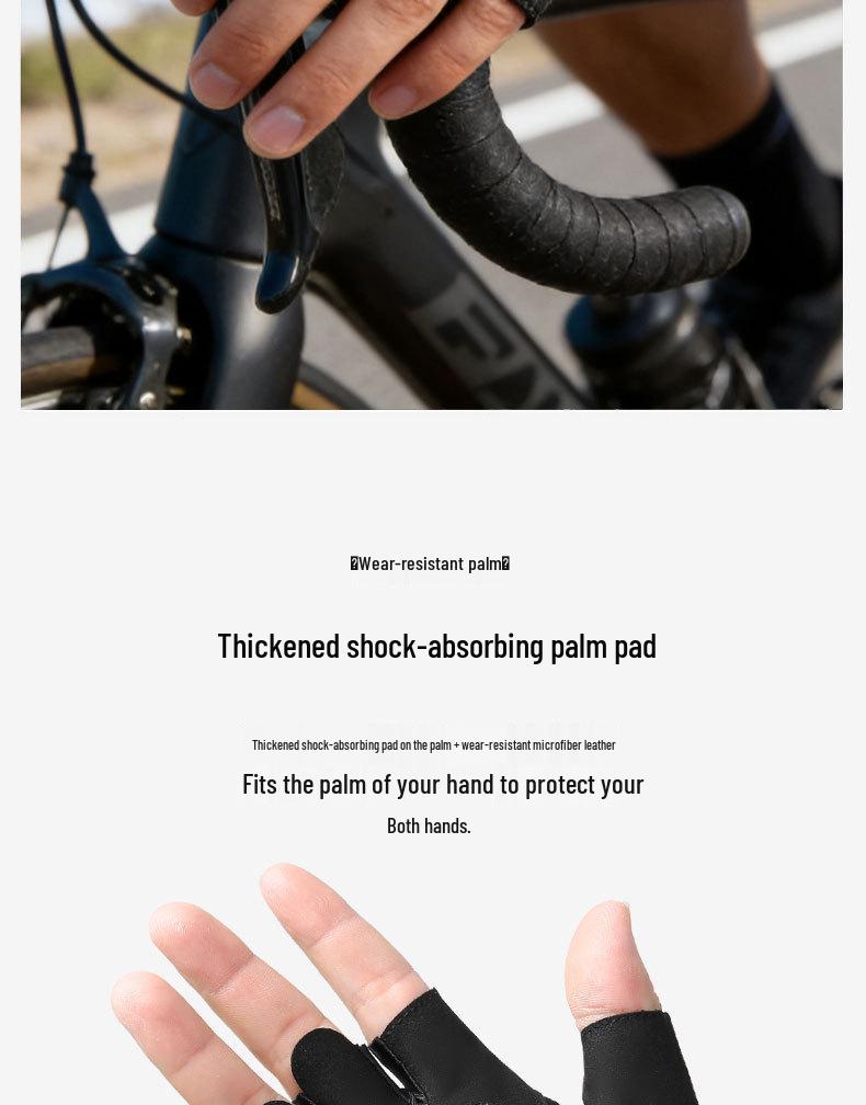 Unisex Half-Finger Cycling Gloves: Shock-Absorbent, Anti-Slip, Sun Protection for Road & Mountain Biking