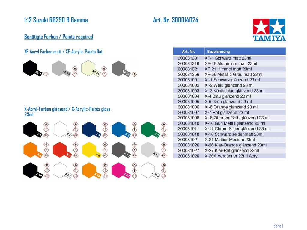 TAMIYA Scale Special Sale Product Motorcycle Series Suzuki Plastic Model 14024 1/12 No.24 RG250 (Gamma)